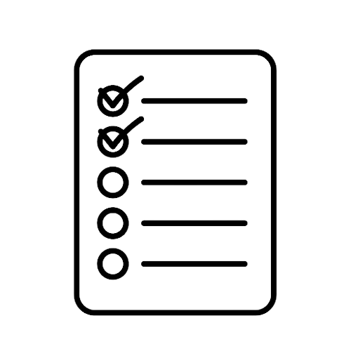 list of 5 things with 2 checked off